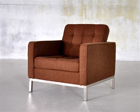 metal florence knoll chair with oragnge fabric|florence knoll couch.